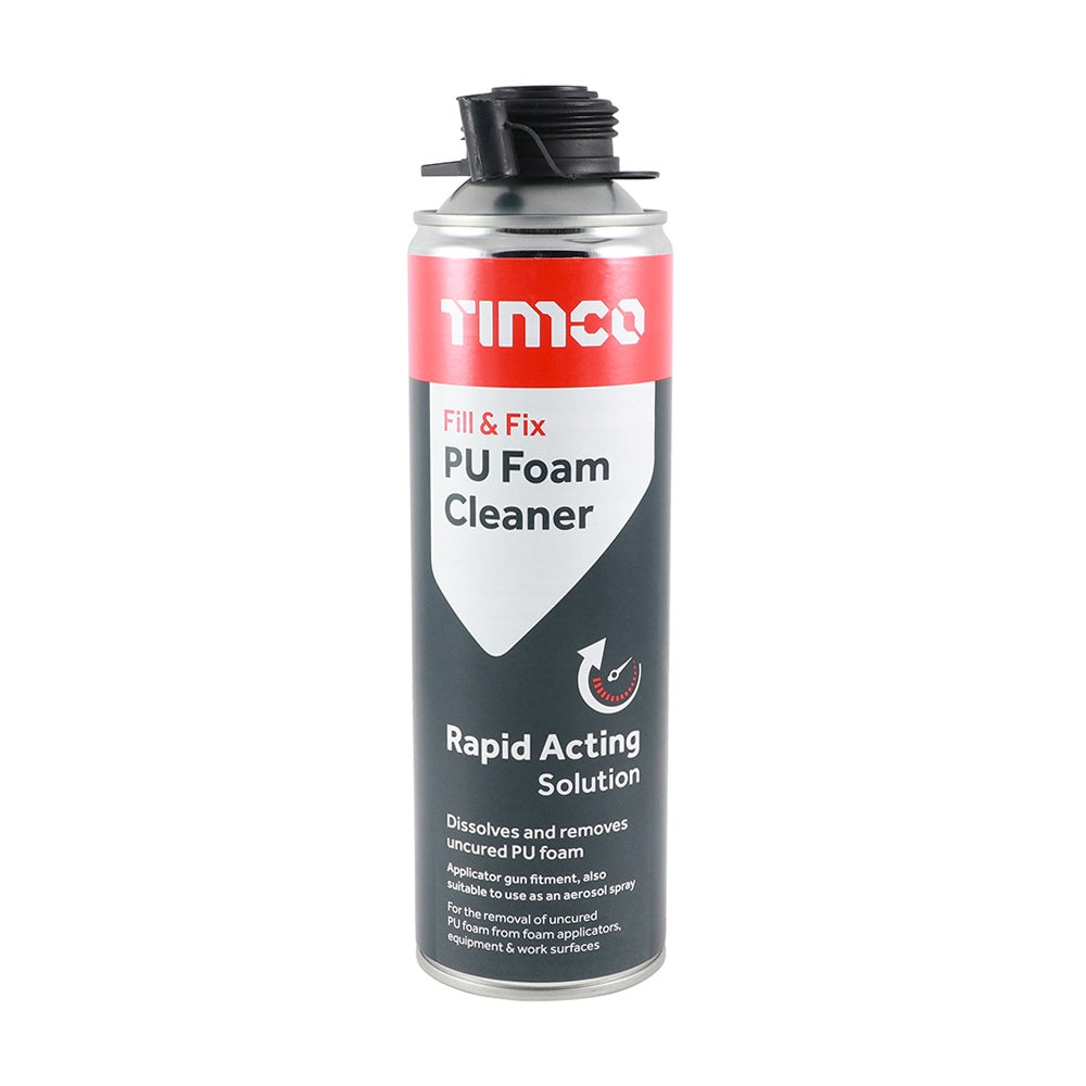 Timco PU Foam Cleaner Universal 500ml Rapid Solution Dissolve Remove 247893