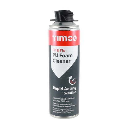 Timco PU Foam Cleaner Universal 500ml Rapid Solution Dissolve Remove 247893