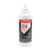 Timco High Strength D3 Wood Adhesive 1L Resin Glue Bonding Fast Cure 247258