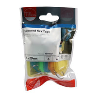 Timco Coloured Key Tags Mixed Colours KEYTAGP