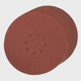Silverline Hook & Loop Discs Punched 80 Grit 225mm 10pk