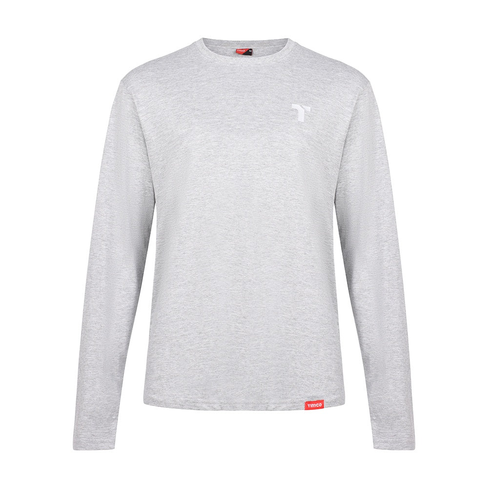 Timco Long Sleeve Trade T-Shirt Classic fit Large Grey LSTTMIXL