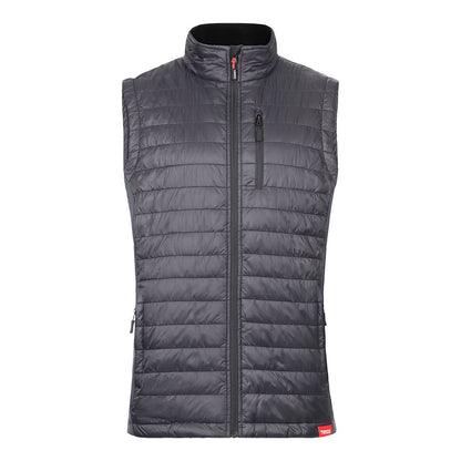 Timco Padded Bodywarmer Grey/Black Front zip Soft Line Collar Medium PB1101M