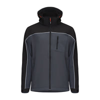 Timco Softshell Jacket Waterproof 4-way Stretch Fabric Grey/Black Extra Large SSJ1201XL