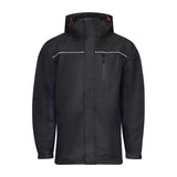 Timco Waterproof Lined Rain Jacket Front zip Adjustable Cuffs Black Large LRJ1001L