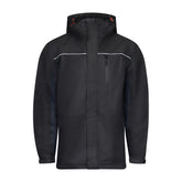 Timco Waterproof Lined Rain Jacket Front zip Adjustable Cuffs Black Extra Large LRJ1001XL