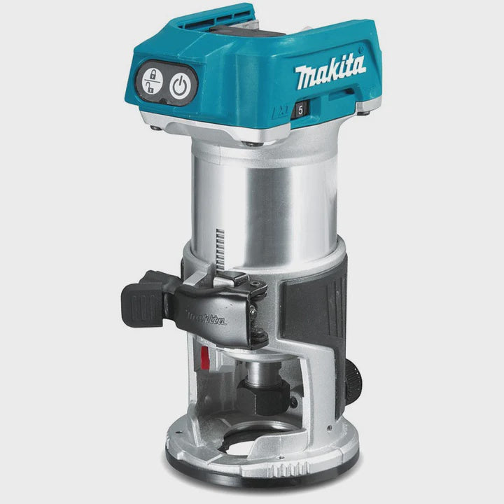 Makita DRT50ZJ 18V Brushless Router Trimmer With 5.0Ah Battery & Charger + Accessories
