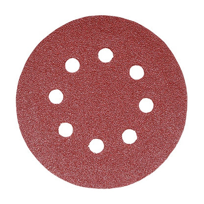 Timco 150mm Random Orbital Sanding Discs 120 Grit Red 231144