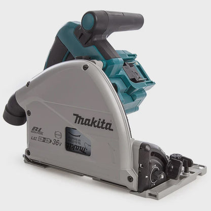Makita DSP600ZJ 36V Brushless Plunge Saw + 2 x Guide Rail, Connector & Clamp Set