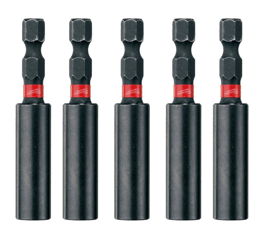 Milwaukee 60mm Shockwave Magnetic Bit Holder 4932472063 Pack of 5