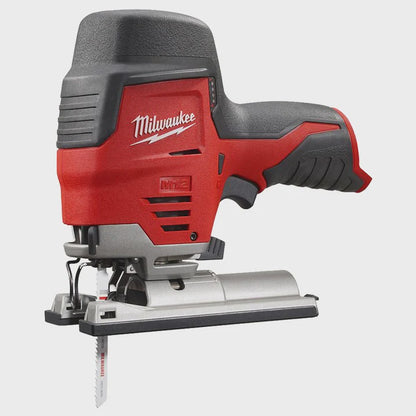 Milwaukee M12JS-0 12V Cordless Compact Jigsaw with 2 x 2.0Ah Batteries & Charger in Bag