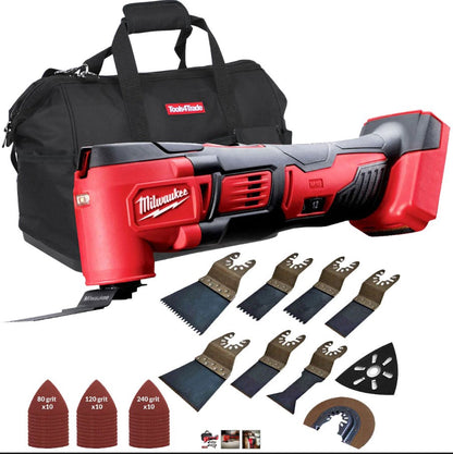 Milwaukee M18BMT-0 M18 18V Multi Tool with 39 Piece Accessories Set & Tool Bag