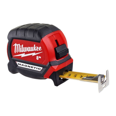 Milwaukee Magnetic 8m Measure Tape 4932464600