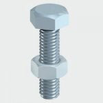 Timco 6 x 25 mm Hex Set & Hex Nut BZP M6 (100/TimBag) 625SNZB