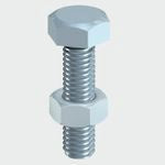 Timco 8 x 70 mm Hex Set & Hex Nut BZP M8 (30/TimBag) 870SNZB