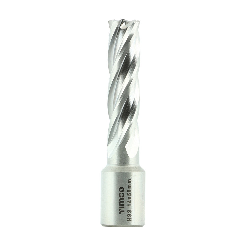 Timco 14 x 50 mm Addax HSS M2 Broaching Cutter Long Titanium-Aluminium Nitride Coating BCL14
