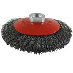 Timco 115mm Angle Grinder Bevel Brush Crimped Steel Wire Threaded 115TBC
