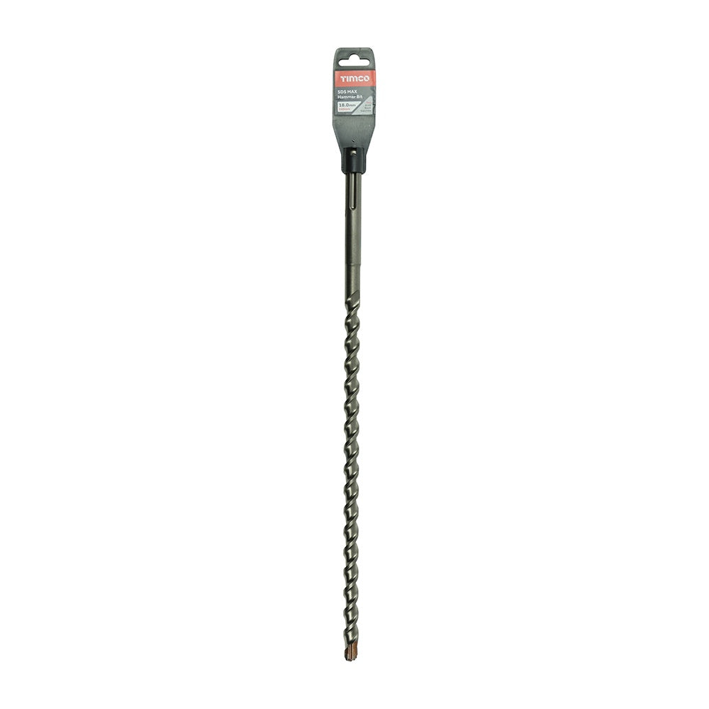Timco Addax 18 x 540mm SDS Max Hammer Bit Narrow Angle 4-cutter Head SDSM18540