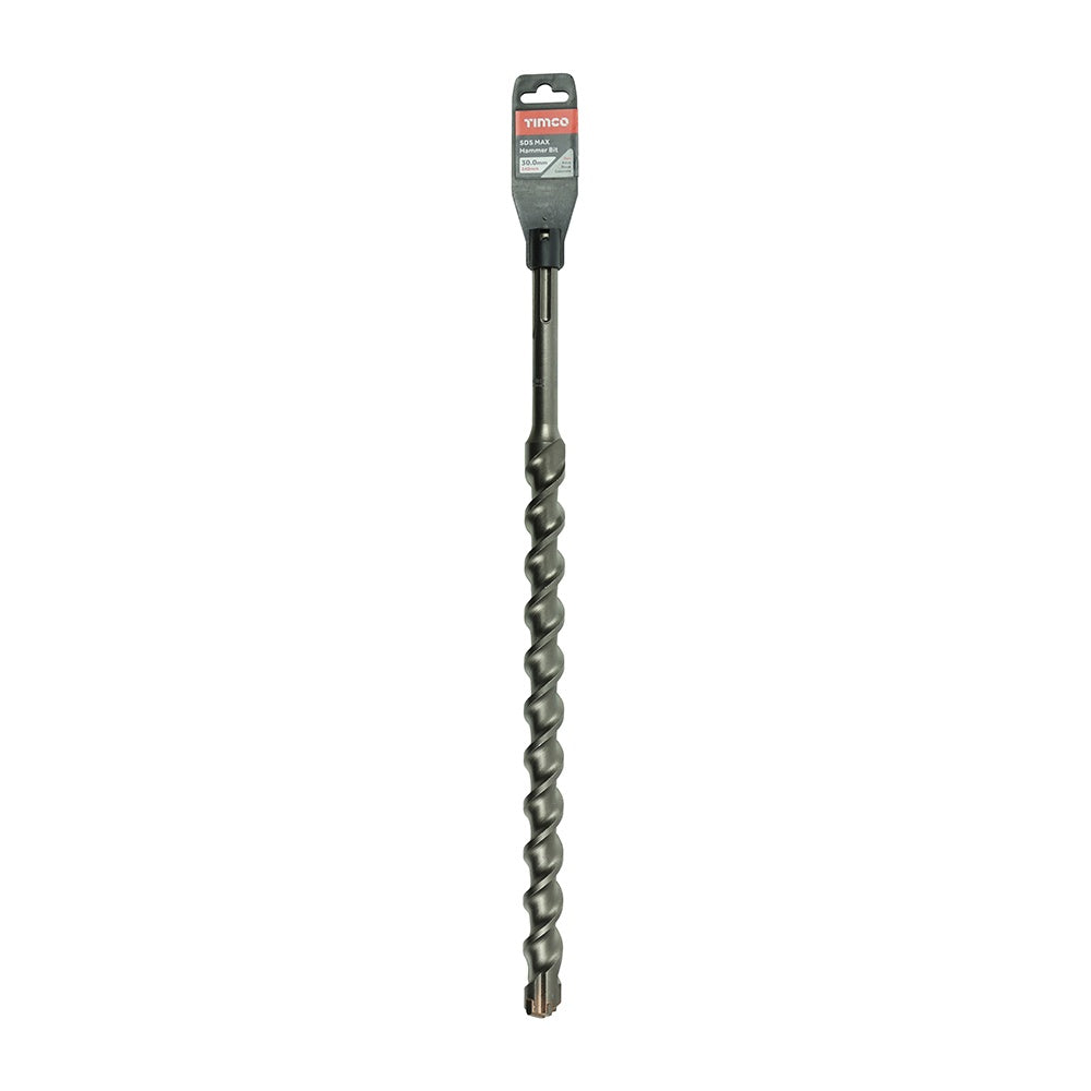 Timco Addax 30 x 540mm SDS Max Hammer Bit Narrow Angle 4-cutter Head SDSM30540