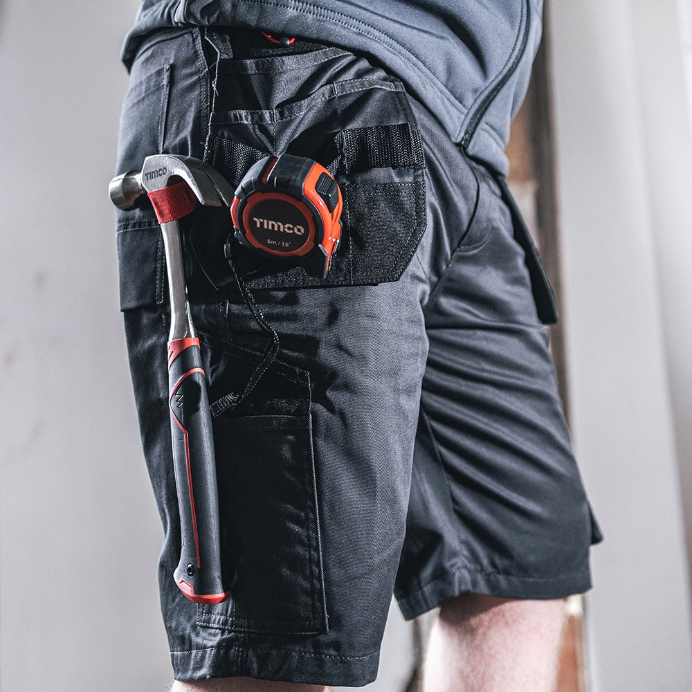 Timco W32 Workman Multi-purpose work Shorts Grey/Black WSGBK32