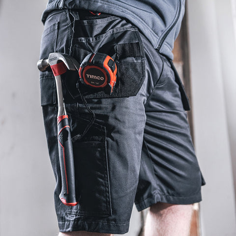 Timco W34 Workman Multi-purpose work Shorts Grey/Black WSGBK34