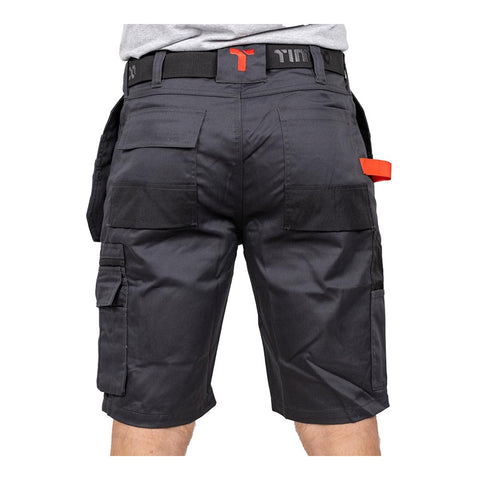 Timco W34 Workman Multi-purpose work Shorts Grey/Black WSGBK34