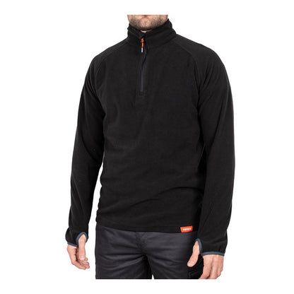 Timco Half Zip Overhead Fleece -Black Half-length front zip Extra Large HZOFBXL