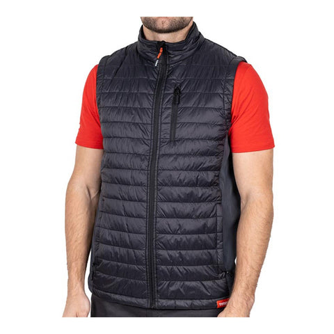 Timco Padded Bodywarmer Grey/Black Front zip Soft Line Collar Large PB1101L