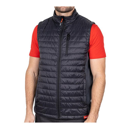 Timco Padded Bodywarmer Grey/Black Front zip Soft Line Collar Medium PB1101M