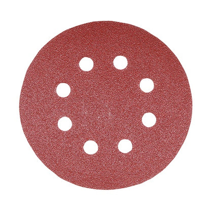 Timco Addax 125mm Mixed Random Orbital Sanding Discs Reding Discs Red 231992
