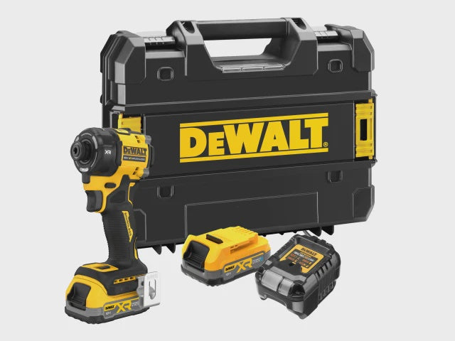 DeWalt DCF870E2T 18V Hydraulic Brushless Impact Driver 2 x 1.7Ah POWERSTACK Batteries Charger & Kitbox