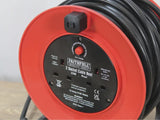 Faithfull 25m 13A 2-Socket Power Plus Open Drum Cable Reel 240V FPPCR25M