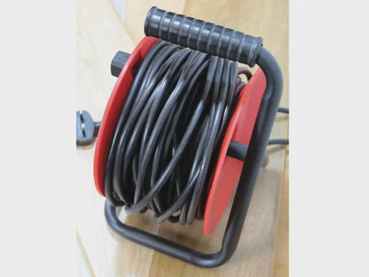 Faithfull 50m 13A 2-Socket Power Plus Open Drum Cable Reel 240V FPPCR50M