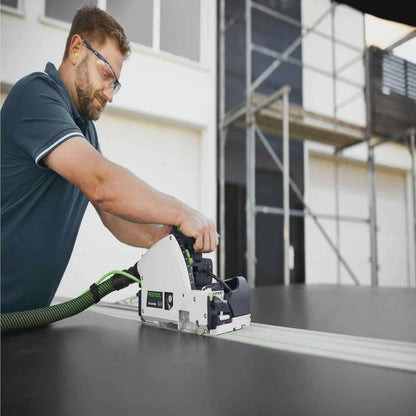 Festool TSV 60 KEBQ-Plus 230V GB Plunge-Cut Saw - 576733 With 2 x Guide Rail, Connector, Clamp & Bag