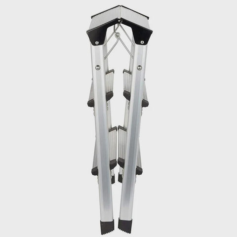 Excel Heavy Duty Fibreglass 4 Tread Ladder with 3 Step Hop Up Ladder