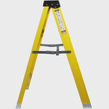 Excel Heavy Duty Fibreglass 4 Tread Ladder with 3 Step Hop Up Ladder