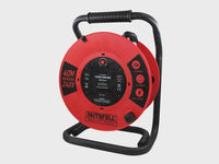 Faithfull 40m 13A 4 Socket Heavy Duty Open Cable Reel 240V (1.25mm Cable) FPPCR40240HD