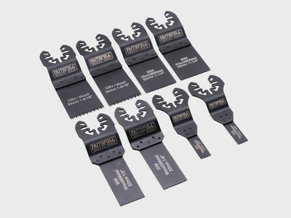 Faithfull 8 Piece Mixed Multi-Tool Cutting Wood Blade Set XMS25MULTI8