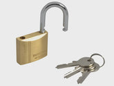 Faithfull 40mm Brass & steel shackle Padlock Lock Features 3 Keys FAIPLB40