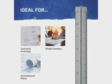 Faithfull 300mm Aluminium Triangle Scale Rule Precision Drawing FAIRULETRI