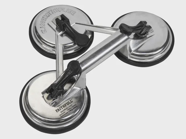 Faithfull Triple Pad Heavy-Duty Aluminium Pro Suction Lifter FAISUCPAD3P
