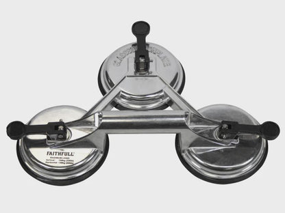 Faithfull Triple Pad Heavy-Duty Aluminium Pro Suction Lifter FAISUCPAD3P