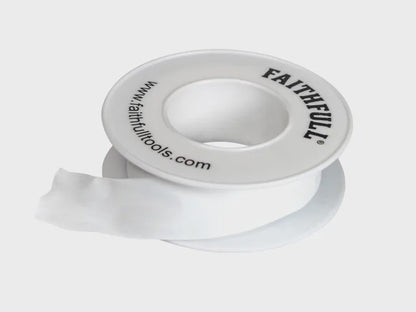 Faithfull 12mm x 12m P.T.F.E Tape White Plumbers & Heating Engineers FAITAPEPTF10