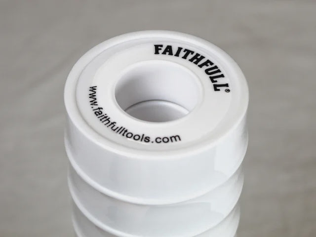 Faithfull 12mm x 12m P.T.F.E Tape White Plumbers & Heating Engineers FAITAPEPTF10