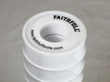 Faithfull 12mm x 12m P.T.F.E Tape White Plumbers & Heating Engineers FAITAPEPTF10