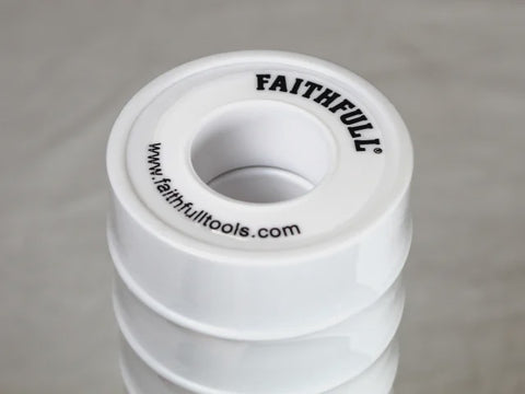 Faithfull 12mm x 12m P.T.F.E Tape White Plumbers & Heating Engineers FAITAPEPTF10