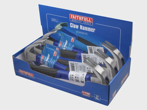 Faithfull 567g (20oz) Fibreglass Claw Hammer Shaft XMS25FGHAM