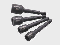 Faithfull 4 Piece 1/4" shanks Impact Nut Driver Set XMS25NUTD4