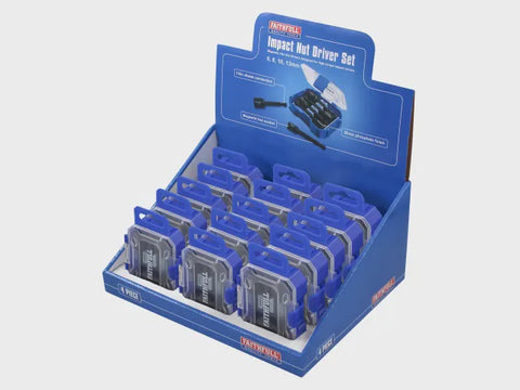 Faithfull 4 Piece 1/4" shanks Impact Nut Driver Set XMS25NUTD4