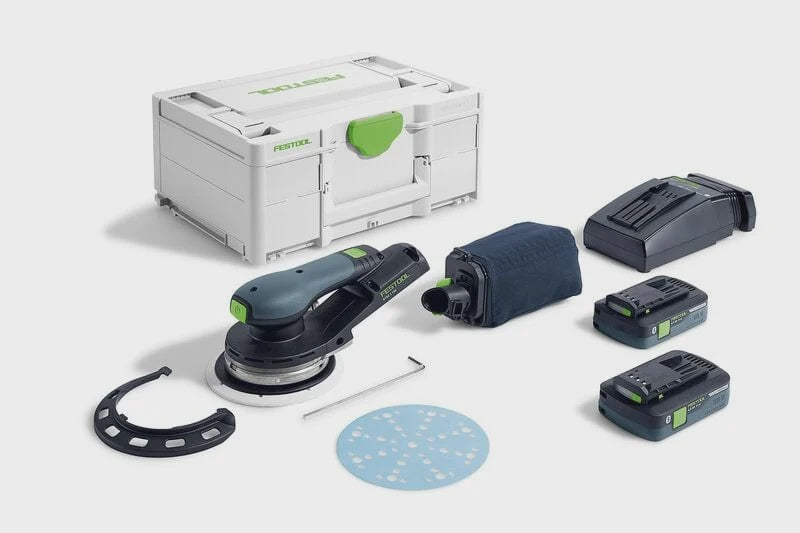 Festool 18v 150mm Sander ETSC 2 - 4ah Batteries & Charger - 577727